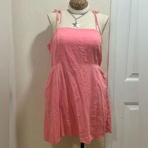 Old Navy Pink Tie-Strap Mini Dress Sz XXL
